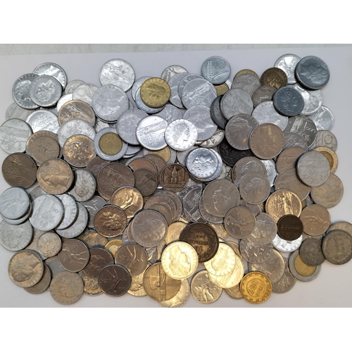 263 - Tin of Mixed Italian Coins.