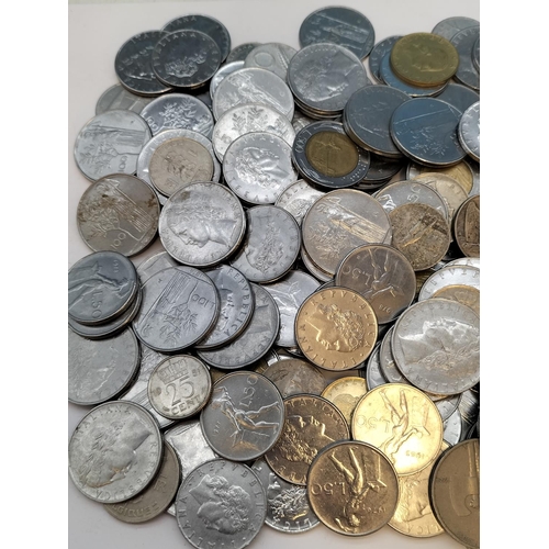 263 - Tin of Mixed Italian Coins.