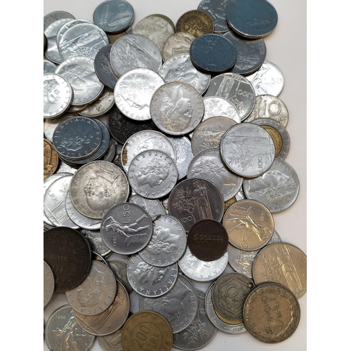 263 - Tin of Mixed Italian Coins.