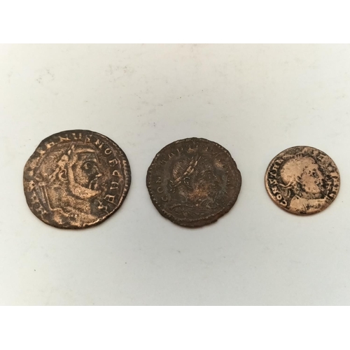 270 - Roman Copper Coins (3) - Constantine and Hadrian.