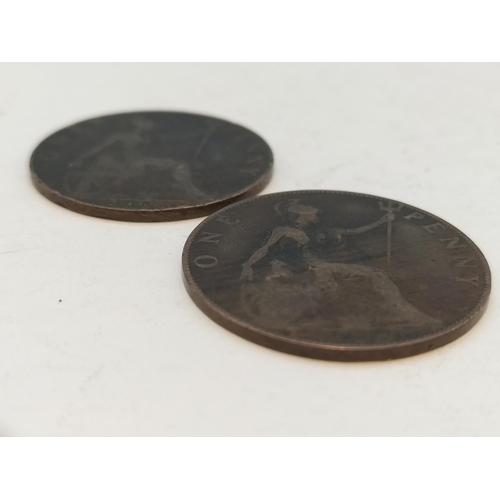 275 - 1905 Black Shade Edward VII Pennies (2).