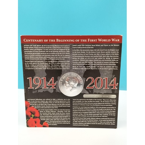 281 - Jubilee Mint '2019 Remembrance Day' Solid Silver Proof Coin Set, £1, £2 and £5 in Presentation Case ... 