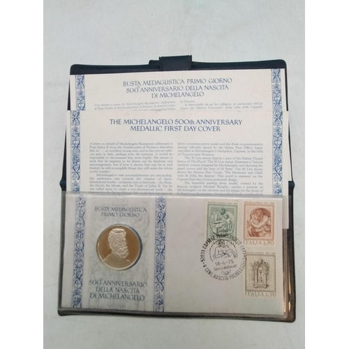 285 - 4 x Sterling Silver Coin and Stamp Sets.