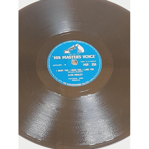 16 - Elvis Presley 2 x 78RPM from the King of Rock N Roll POP 235 My Baby Left Me/ I Want You, I Need You... 