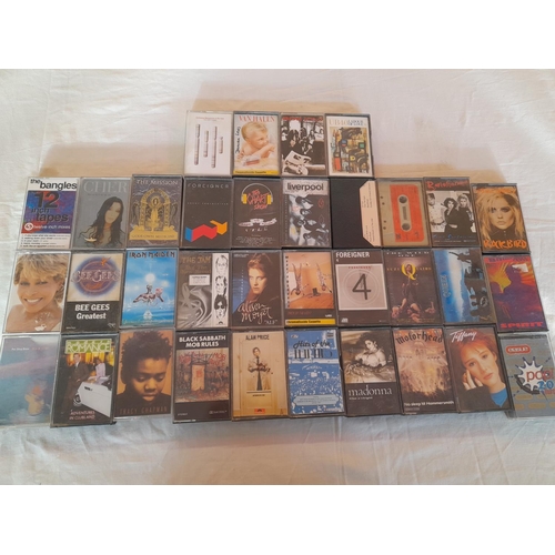 22 - Nice Collection of Cassette Tapes with Various Artists Inc Queen, Madonna, Van Halen, Iron Maiden, T... 