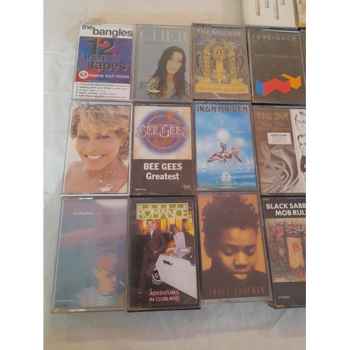 22 - Nice Collection of Cassette Tapes with Various Artists Inc Queen, Madonna, Van Halen, Iron Maiden, T... 