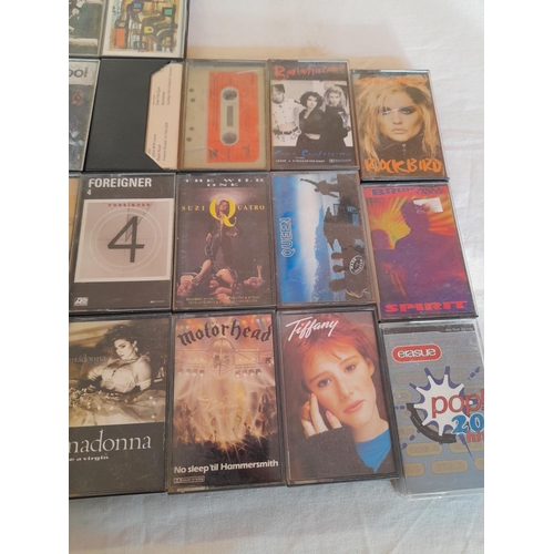 22 - Nice Collection of Cassette Tapes with Various Artists Inc Queen, Madonna, Van Halen, Iron Maiden, T... 