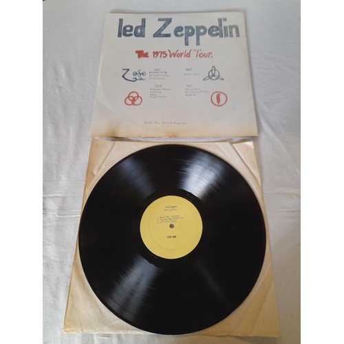 33 - LED ZEPPELIN The 1975 World Tour Double LP USA 1978 TAKRL 2960, Unofficial release -A -B-C-D. With I... 