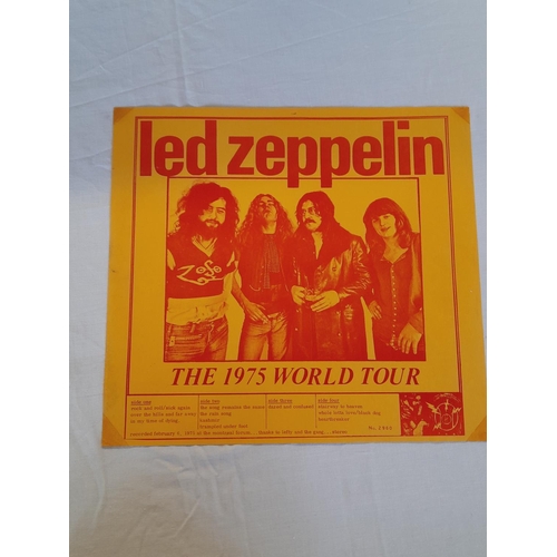 33 - LED ZEPPELIN The 1975 World Tour Double LP USA 1978 TAKRL 2960, Unofficial release -A -B-C-D. With I... 