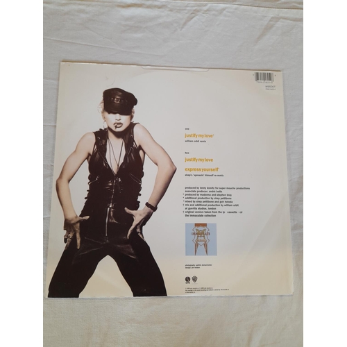 165 - Madonna Collection of Lp And 12inch Ep Singles To Include  Sire – 1-25157 Like A Virgin Allied Press... 