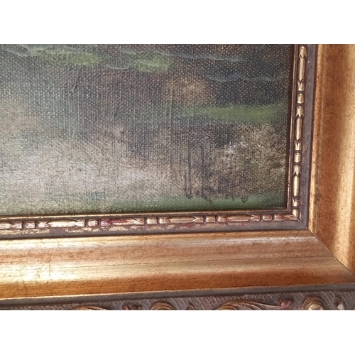 469 - 2 x Framed J Lewis Late 19th Century Oil on Canvas. 66cm x 46cm.