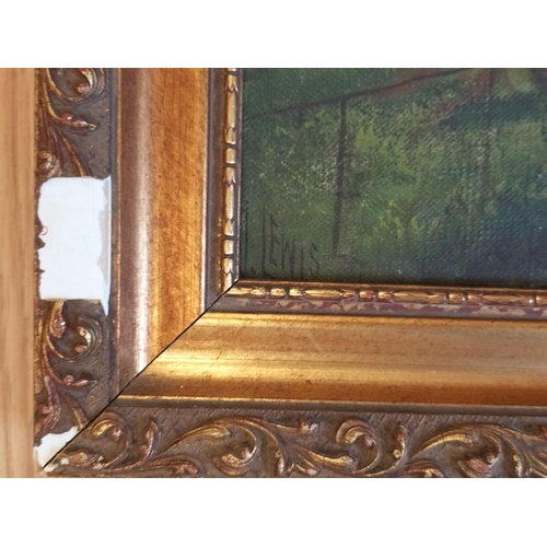 469 - 2 x Framed J Lewis Late 19th Century Oil on Canvas. 66cm x 46cm.