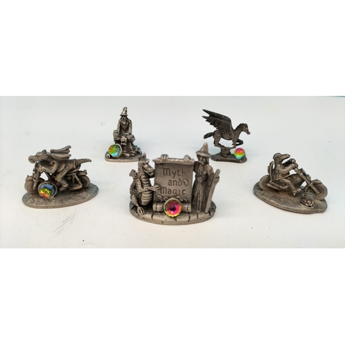 106 - Tudor Mint Miniature 'Myth and Magic' Pewter Figures (25). Largest 5cm x 4cm.