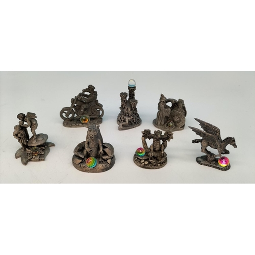 106 - Tudor Mint Miniature 'Myth and Magic' Pewter Figures (25). Largest 5cm x 4cm.