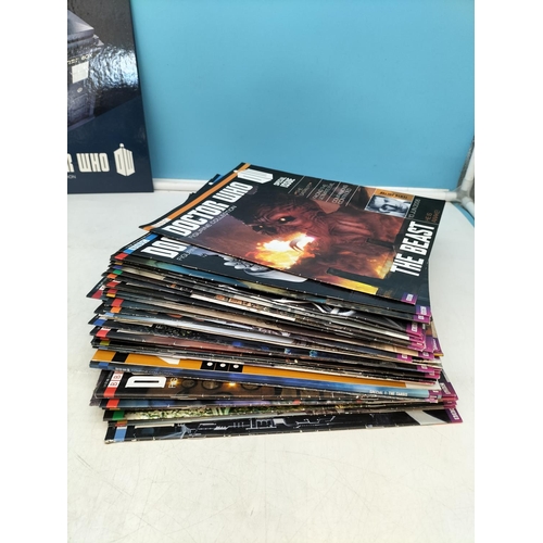 131 - Collection of Dr Who Items to include Books (11), Magazines, Figures (Some Boxed), Display Stand, et... 