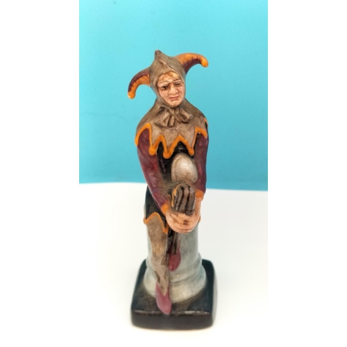 132 - Royal Doulton Miniature 10cm CJ Noke 'The Jester' HN 3335.