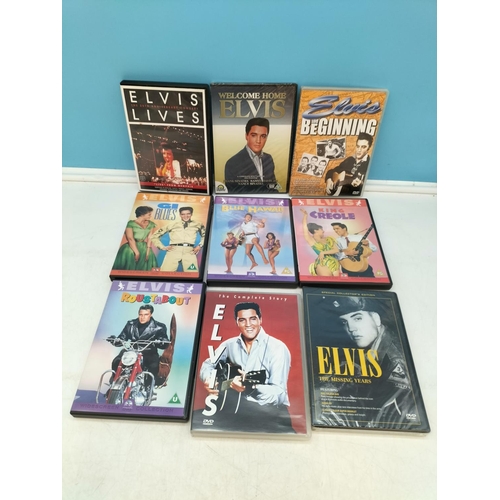 200 - Quantity of Elvis Presley DVDs and CDs.