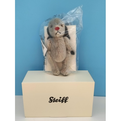 22 - Boxed Unopened Steiff 'Sweep' Bear 664441 with Paperwork. 27cm Tall.