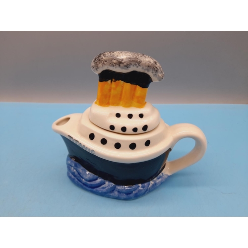 281 - Carters of Suffolk Novelty Teapots (4) to include 'Lighthouse', 'Titanic', 'Caravan' and 'Beach Hut'... 