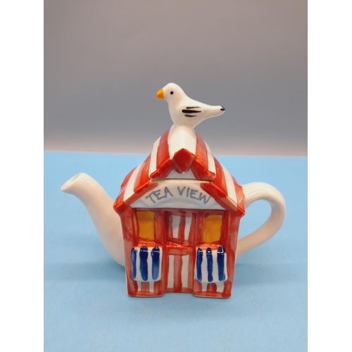 281 - Carters of Suffolk Novelty Teapots (4) to include 'Lighthouse', 'Titanic', 'Caravan' and 'Beach Hut'... 