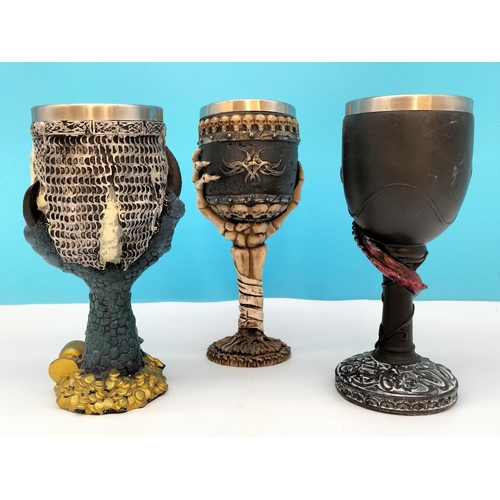 286 - Gothic Goblets (5) to include Nemesis Now Items. Tallest 20cm.