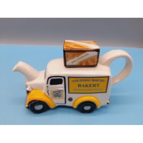 301 - Carters of Suffolk Delivery Van Teapots (3) to include Royal Mail, Bakery and Fine British Teas. 9cm... 