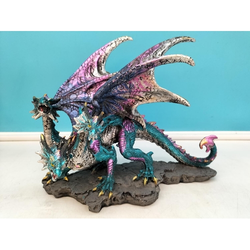 315 - Dragon Figures (4). Largest 20cm High, 25cm x 9cm.