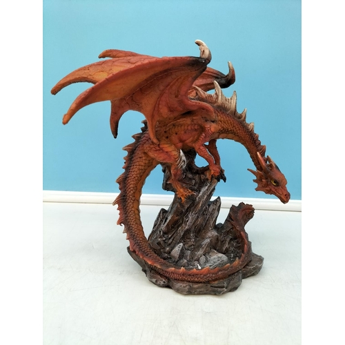 315 - Dragon Figures (4). Largest 20cm High, 25cm x 9cm.