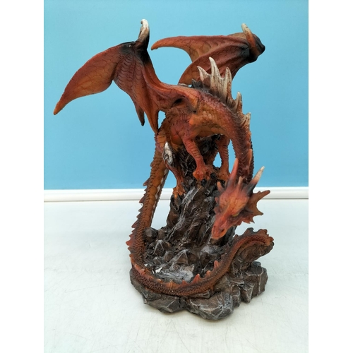 315 - Dragon Figures (4). Largest 20cm High, 25cm x 9cm.