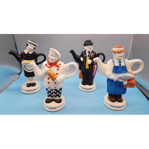 328 - Carters of Suffolk Limited Edition Novelty Teapots (4) to include 'Waitress' 30/250, 'Fishmonger' 8/... 