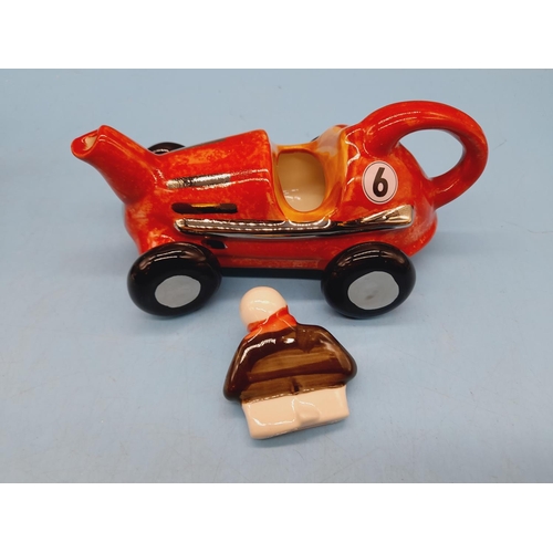 351 - Carters of Suffolk Novelty Teapots (5) to include Racing Car, Golf Bag with Clubs, Artist Table, Bre... 