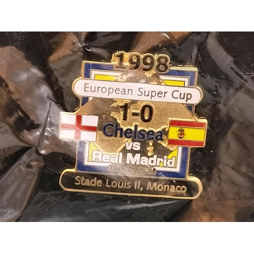 352 - Collection of Mixed Football Pin Badges (7) to include 1998 Chelsea V Real Madrid, 2009 FA Cup Final... 