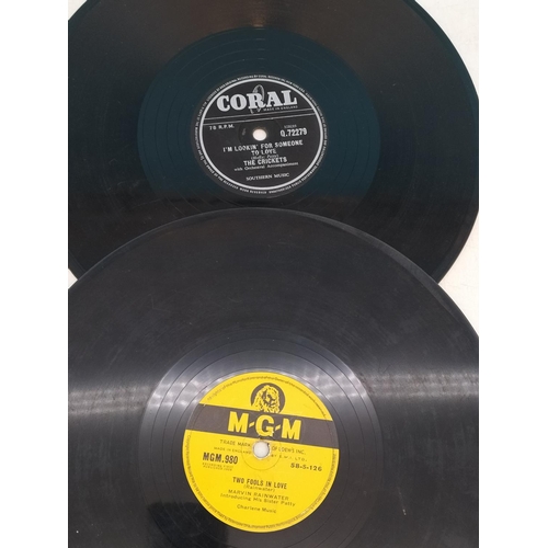 384 - Buddy Holly and The Crickets Collection of 78rpm Shellac Records (10) on the Coral Label.