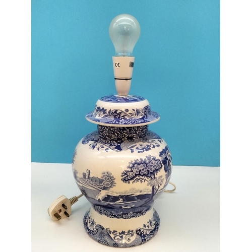 407 - Spode 'Italian Garden' 38cm Lamp. W/O