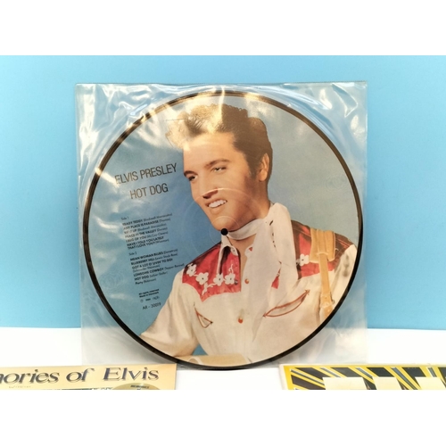 411 - Elvis Presley LPs (4) to include 'Hot Dog' Picture Disc plus Buddy Holly LP.