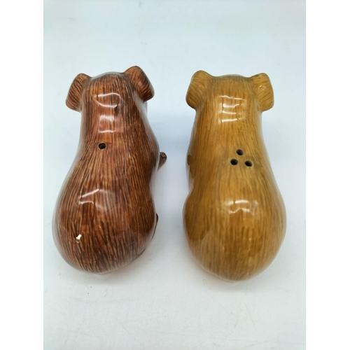 491 - Quail Pottery Guinea Pig Salt and Pepper Pots. 6cm high x 10cm.