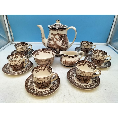 509 - Royal Worcester Palissy 15 Piece '1790 Avon Scenes' Part Tea Set to include Cups and Saucers (6), Co... 