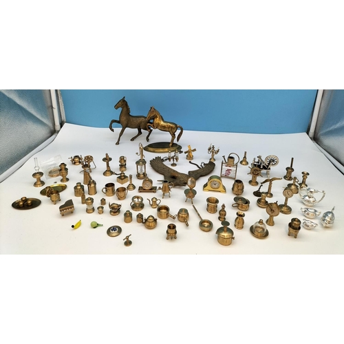 515 - Collection of Metal Ware mostly Brass Miniatures.