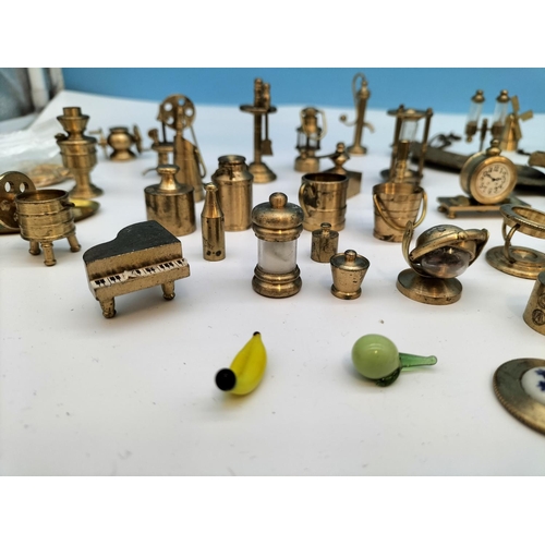 515 - Collection of Metal Ware mostly Brass Miniatures.