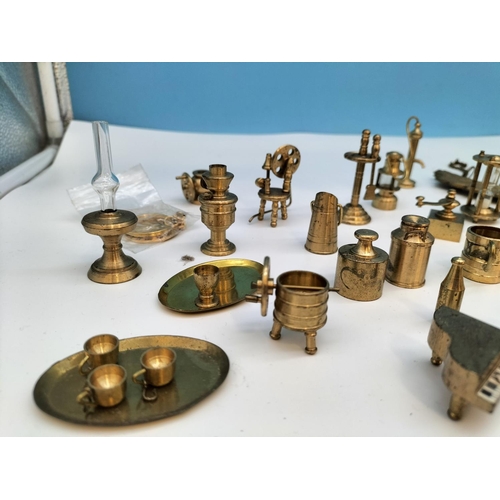 515 - Collection of Metal Ware mostly Brass Miniatures.