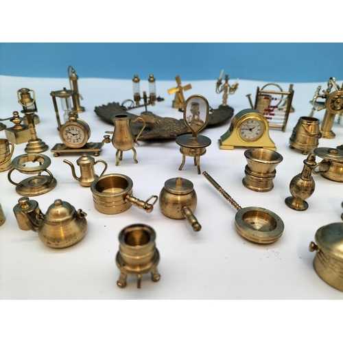 515 - Collection of Metal Ware mostly Brass Miniatures.