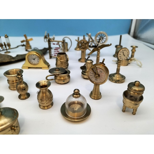 515 - Collection of Metal Ware mostly Brass Miniatures.