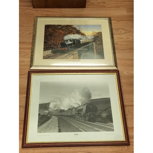 619 - Framed and Mounted Railway Prints (2) to include 'Princess Alice at Harthope (Scotland) plus 'Hagley... 