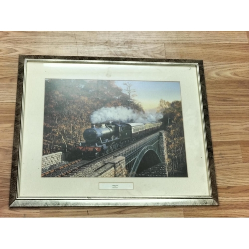 619 - Framed and Mounted Railway Prints (2) to include 'Princess Alice at Harthope (Scotland) plus 'Hagley... 