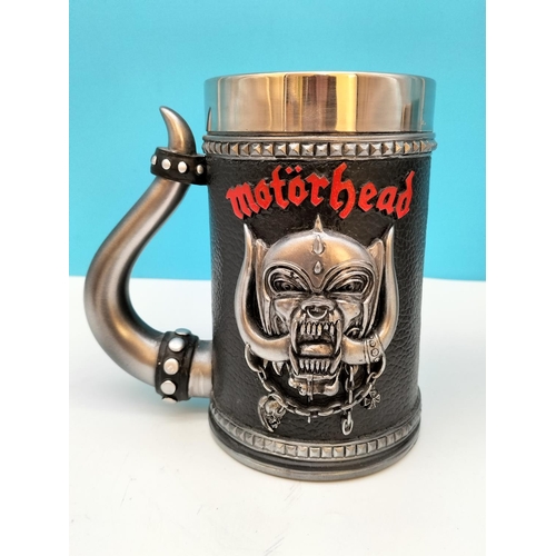 81 - Nemesis Now AC/DC Tankards (2) plus a Motorhead Tankard. Tallest 16cm