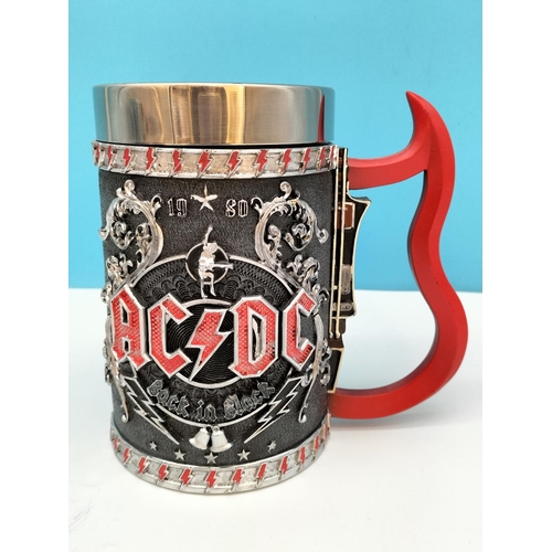 81 - Nemesis Now AC/DC Tankards (2) plus a Motorhead Tankard. Tallest 16cm