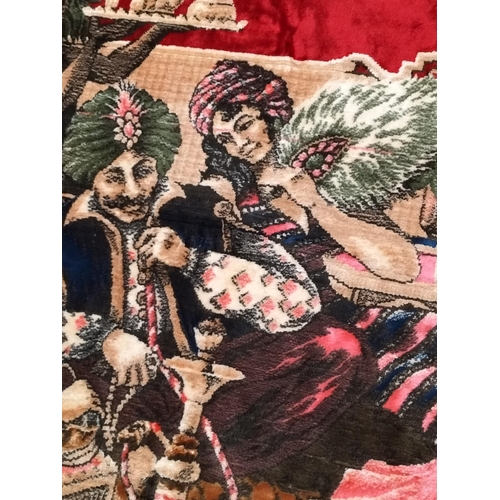 290 - Turkish Fabric Wall Hanging depicting a Belly Dancer. 172cm x 120cm.