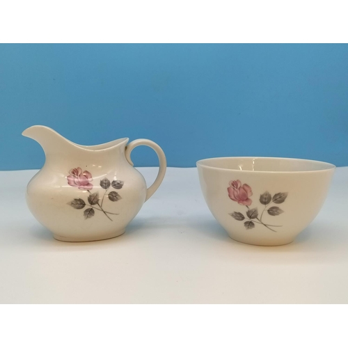 365 - Royal Doulton 'Pillar Rose' 23 Piece Part Tea Set to include Trios (6), Teapot, Milk Jugs (2) and Su... 