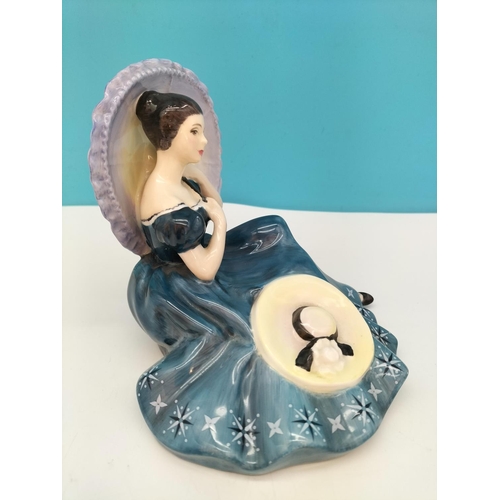 120 - Royal Doulton 13cm Lady Figure 'Pensive Moments' HN 2704. Seconds Quality. Marked Reject.