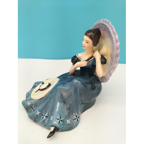 120 - Royal Doulton 13cm Lady Figure 'Pensive Moments' HN 2704. Seconds Quality. Marked Reject.